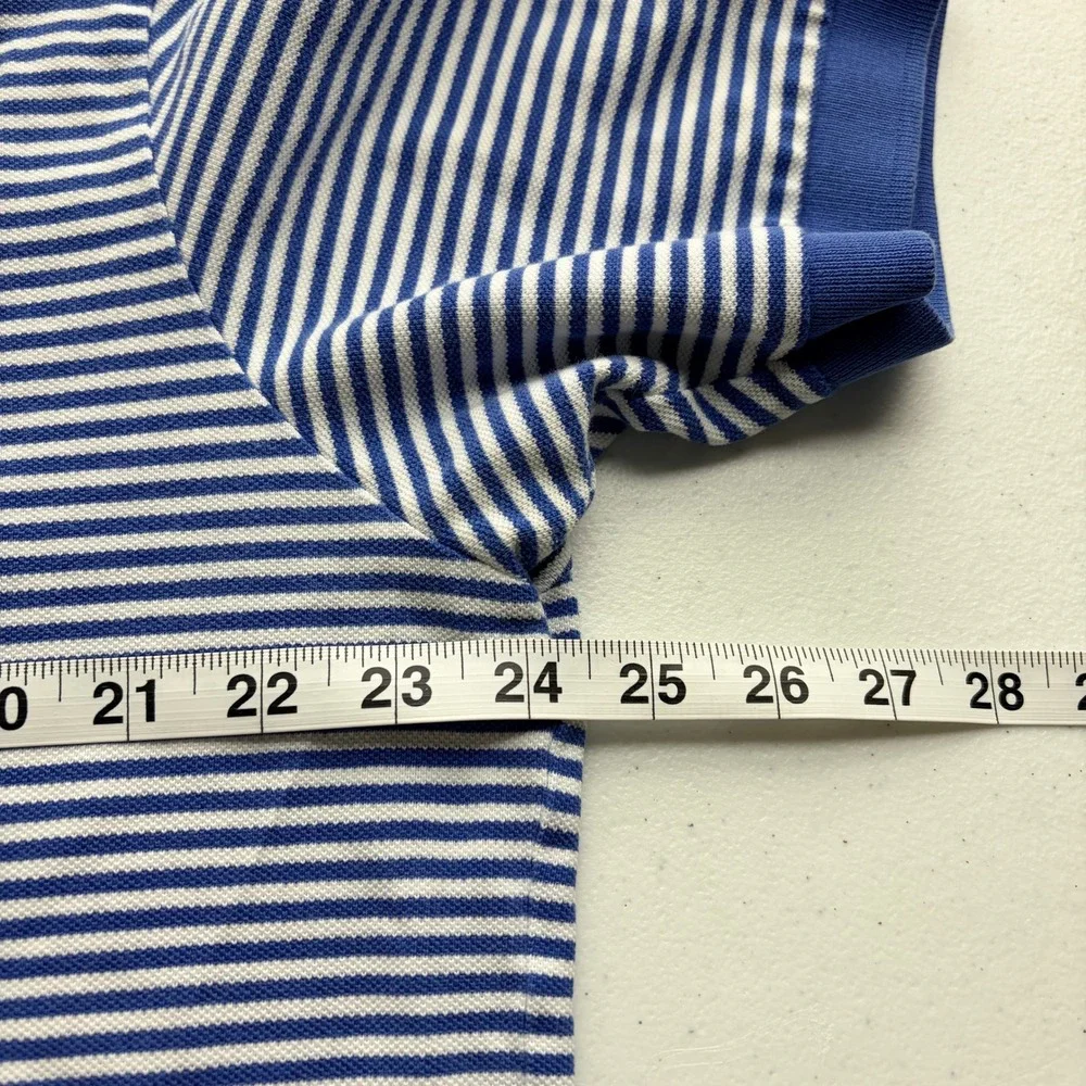 Polo Ralph Lauren Polo Shirt XL Blue White Striped Excellent